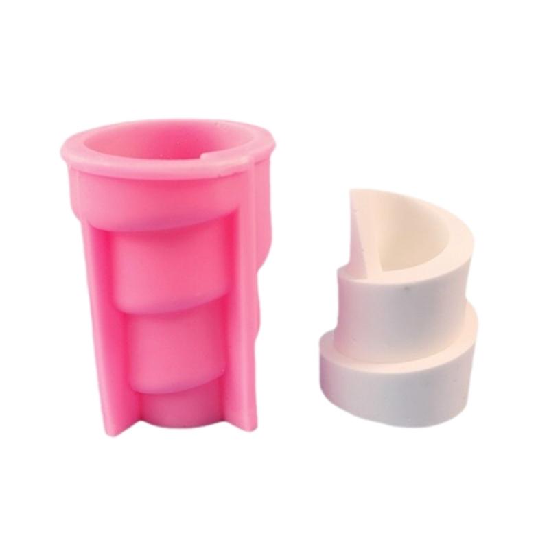 Silicone Crafting Mold Geometric Candle Holder Moulds Silicone Candle Stand Molds Silicone Texture Hand-Making Molds