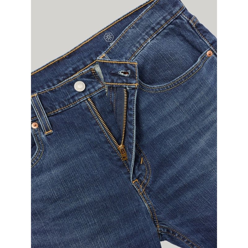 Xiao Li Zi 2025 Winter Warm Men's 502 Tapered Fleece-Lined Jeans Thermal Long Pants Thick Style 29507-1620