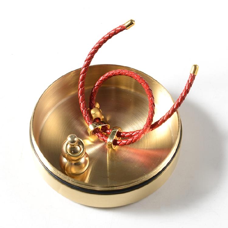 Мини-латунный контейнер для таблеток, водонепроницаемый круглый ящик для улицы, герметичный