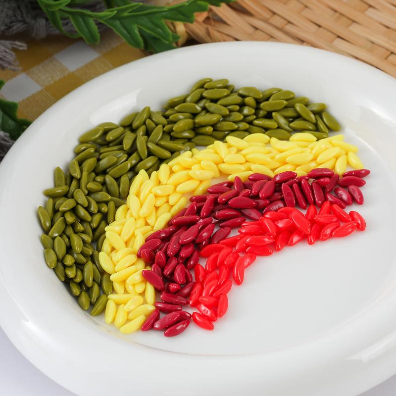 Искусственный DIY Китайская модель зерна Декорация шкафа Поддельное моделирование Зерно риса Разные цвета Поддельная модель риса Фото