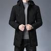 Men In Winter Medium-length Casual Thickened Hooded Removable Middle-aged Warm Cotton Jacket for Men's Jacket for Winter Cotton Jacket