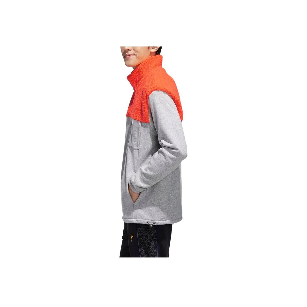Adidas Neo X Pokemon Color Block Half-Zip Pullover Sweatshirt Men Sweatshirt Gray FU3917