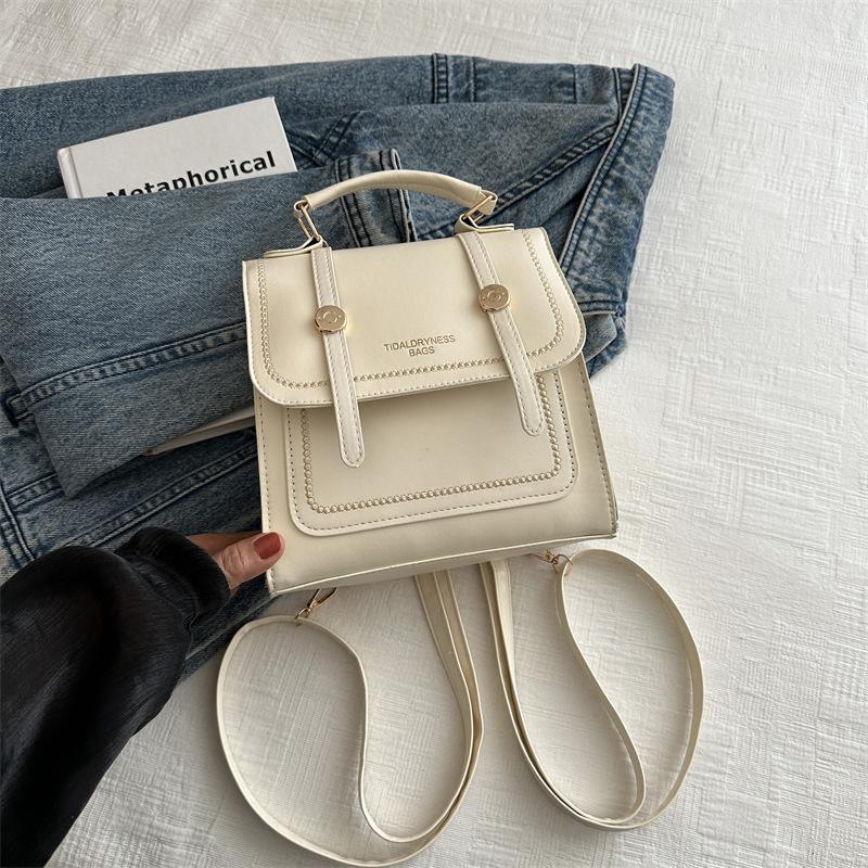 Модная универсальная сумка ins 2025 темпераментная простая на плечо кроссбоди двойная на плечо маленькая квадратная сумка