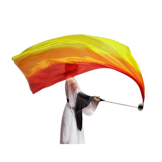 Пои для танца живота Вуаль из искусственного шелка Шар для пои Метательные шары Шарф Пои Лента Стример Разноцветная шелковистая лента