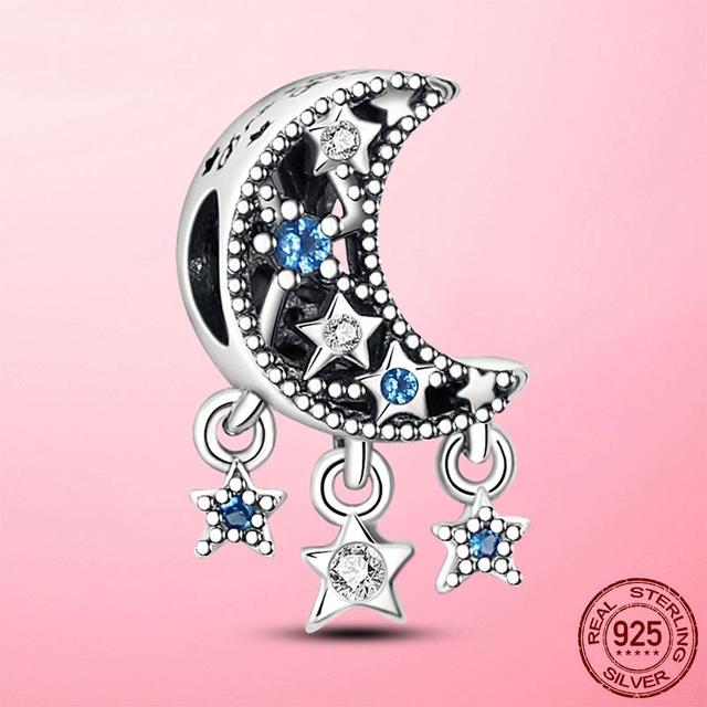 Коллекция Звезд Серебро 925 пробы Шармы Путешествие в Галактику Подходят для Оригинального Модного Браслета Серебро 925 Ювелирные изделия