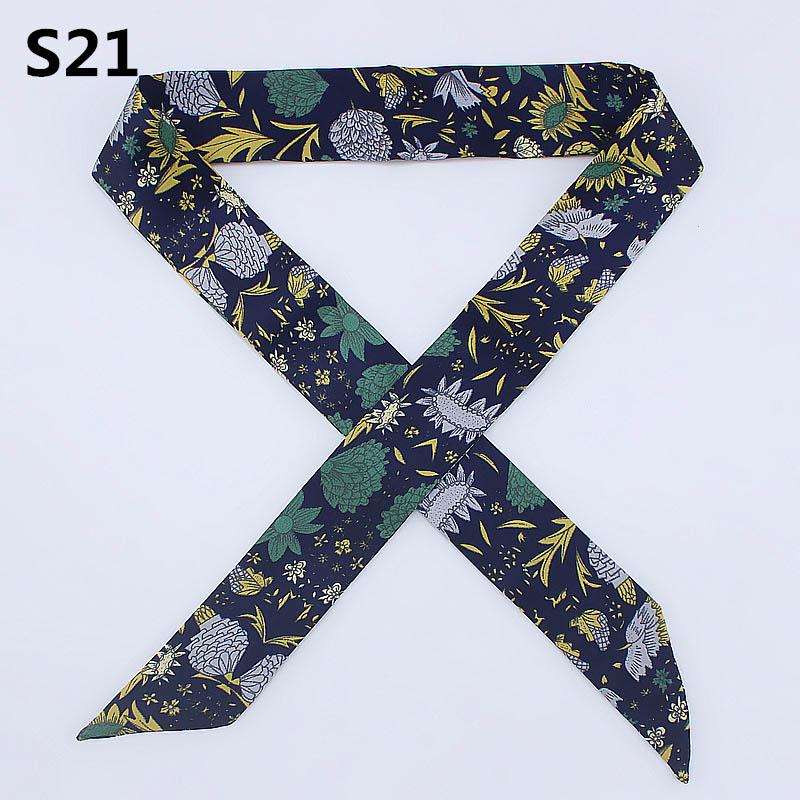 Fashion Silk Scarf Women Ribbon Tied Twilly Decoration Scarf Bag Handle Long Soft Scarf Scarves Unique