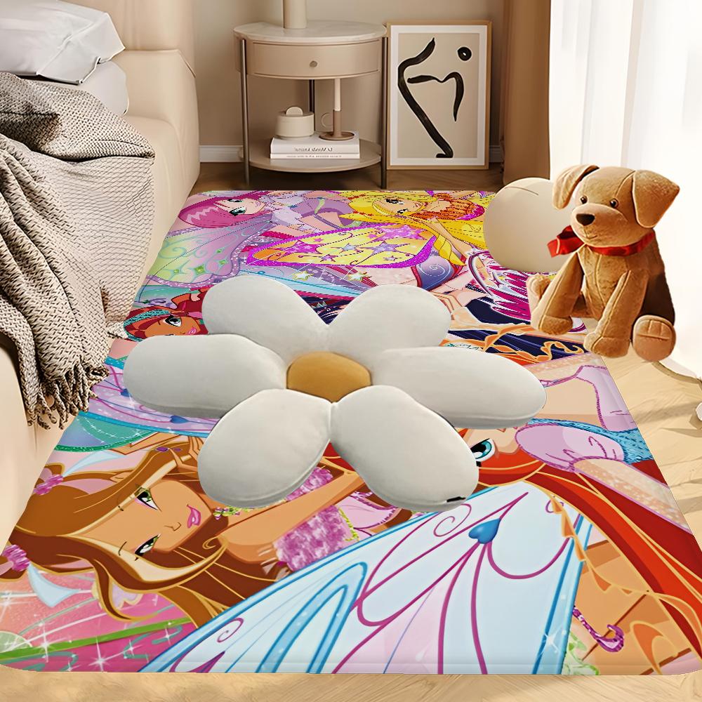 Коврик для двери W-Winx Clubs, моющийся, нескользящий, для гостиной, зоны дивана и кресел, кухонный, приветственный коврик