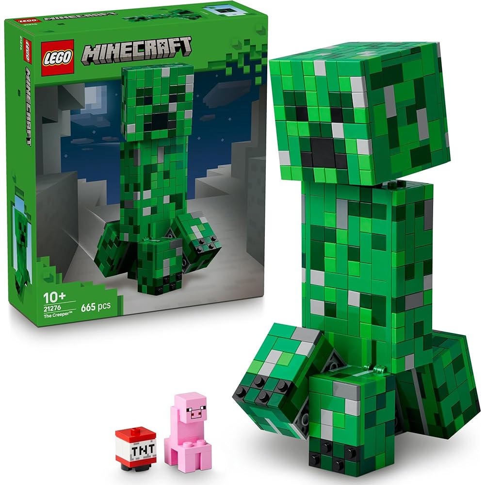 Конструктор LEGO Minecraft Крипер 21276 для детей 10-12 лет, увлекательная игра с кубиками для мальчиков и девочек