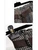 Женская ретро-юбка из шерстяной ткани с высокой талией в клетку: Slim Fit для осени/зимы 2024 г.