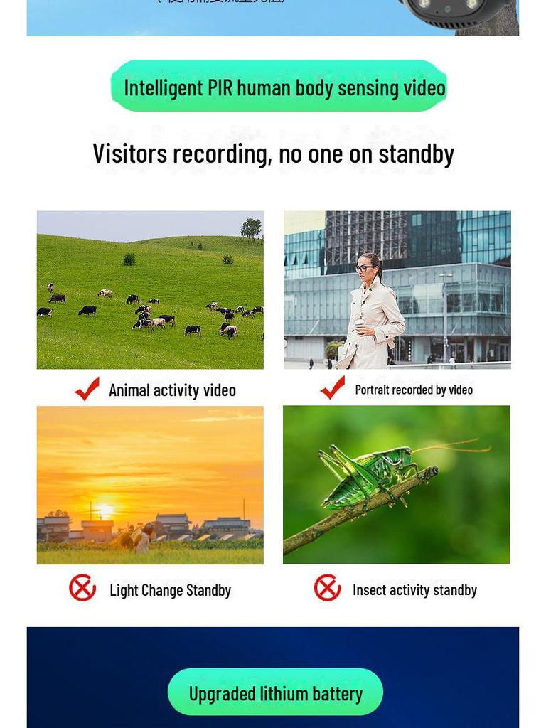 V380 T4 4G Wireless Solar Camera - Outdoor Waterproof HD Night Vision