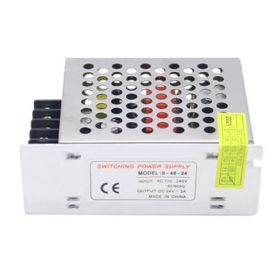 AC 100V 240V в DC 24V 2A 48W Трансформатор напряжения Импульсный источник питания для светодиодной ленты