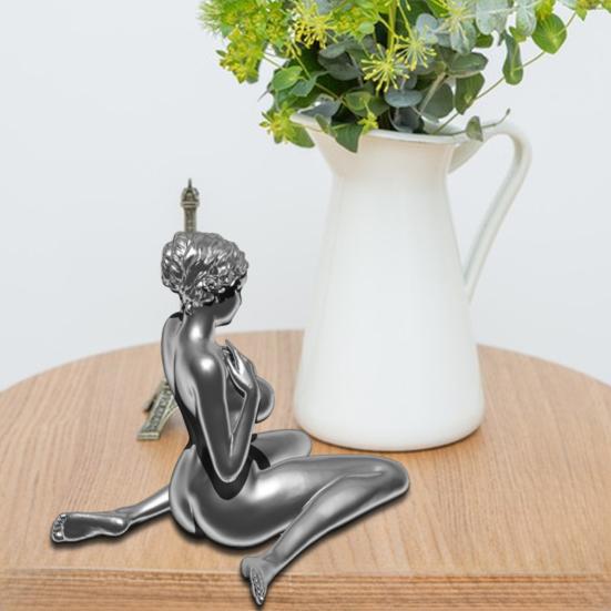 Nude Women Figurine Modern Kneeling Female Statue Model Elegant Body Sculpture Ornament Toy Home Office Desktop Aesthetic Decoration Birthday Gift