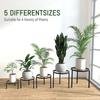 5 Pcs Flowerpot Stands Hollow Great Load Bearing Anti-rust Carbon Steel Stable Plant Holder Indoor Outdoor Home Courtyard Potted Plant Display Rack