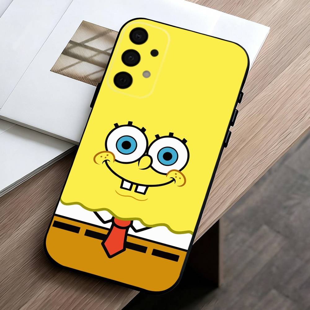 Чехол для телефона S-Sponge F-Funny B-Bob Animation для Samsung Galaxy A73, A72, A71, A70, A53, A52, A51, Других Мягкий Черный Корпус
