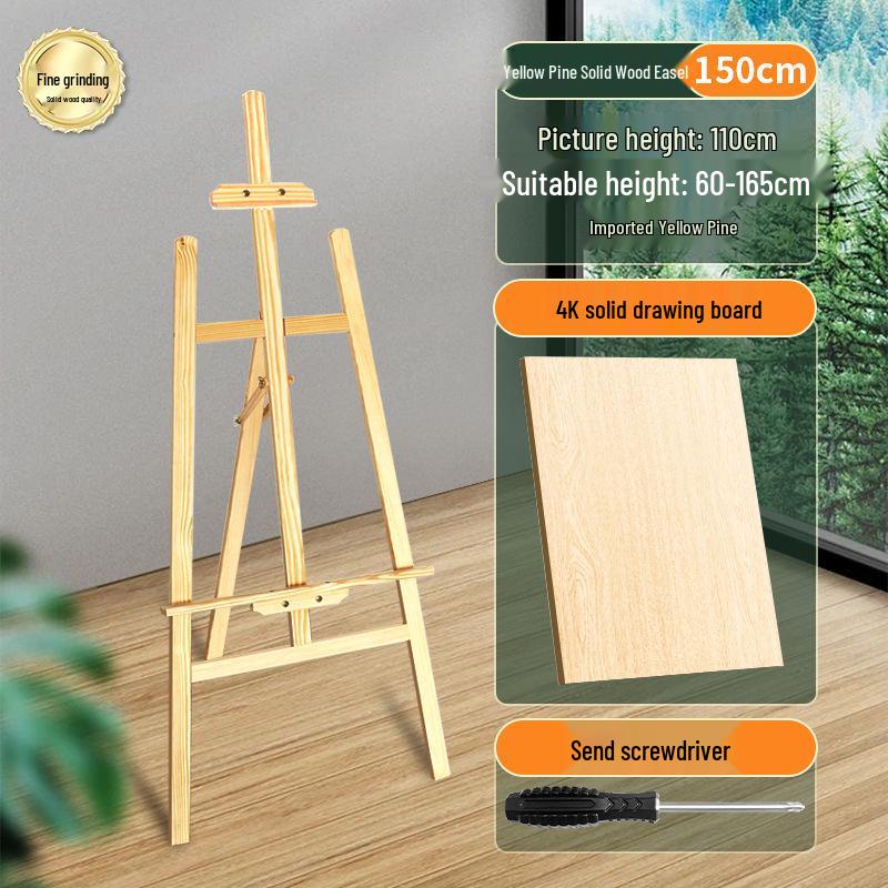 Складной деревянный штатив-мольберт для студентов-художников - Идеально подходит для набросков и масляной живописи