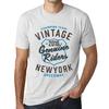 Men’s Vintage Tee Shirt Graphic T Shirt Genuine Riders 2016 Vintage White