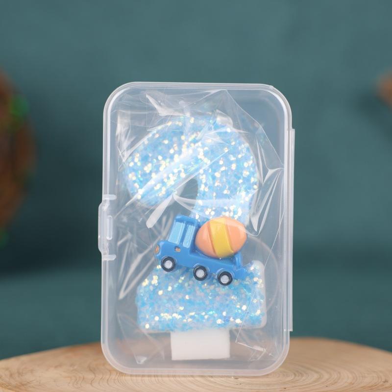 Тема инженерной техники Свеча с номером на день рождения Креативная вставка для украшения торта Свеча с номером ручной работы 0-9