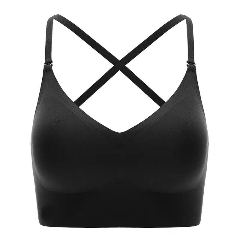 Sexy Large Backless U-shaped Beautiful Back Sling Underwear Women's Thin Section Seamless Small Chest Gathered Strapless Bra