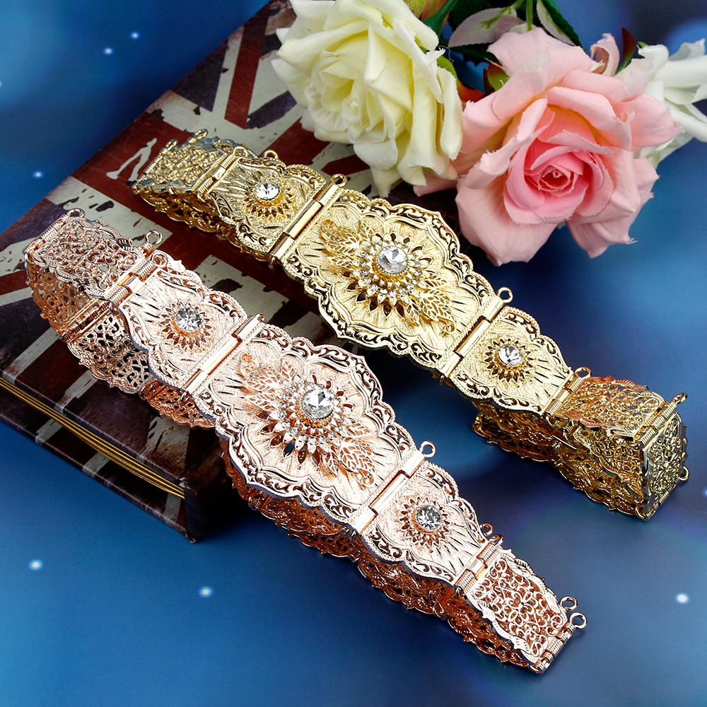 Gold Color Jewelry Women Dress Belt Ethnic Wedding Bijoux Robe Belt Waist Chain 2023