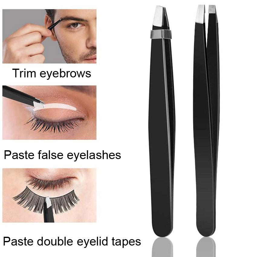 Anti-static Stainless Steel Tweezers Maintenance Tools Industrial Precision Straight Tweezers Repair Tool for Eyebrow
