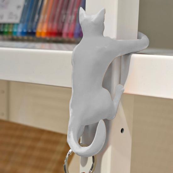 Крючок-кошка с длинными лапами, напечатанный на 3D-принтере, лазающая кошка, держатель для ключей, гарнитуры, мелочей, домашний офис, имитация животного, подвесное украшение
