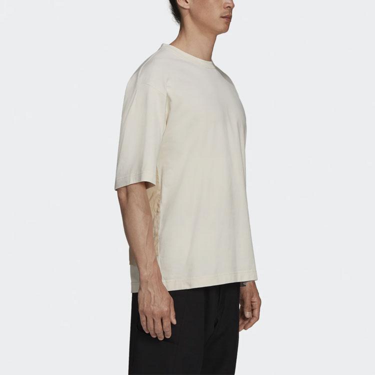 Y-3 SS21 Футболка с круглым вырезом и коротким рукавом с принтом логотипа на спине, мужские топы, цвет белый GV6082