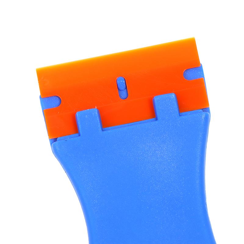 Пластиковый скребок для бритвы с 10 лезвиями для удаления автомобильных этикеток, наклеек, клея