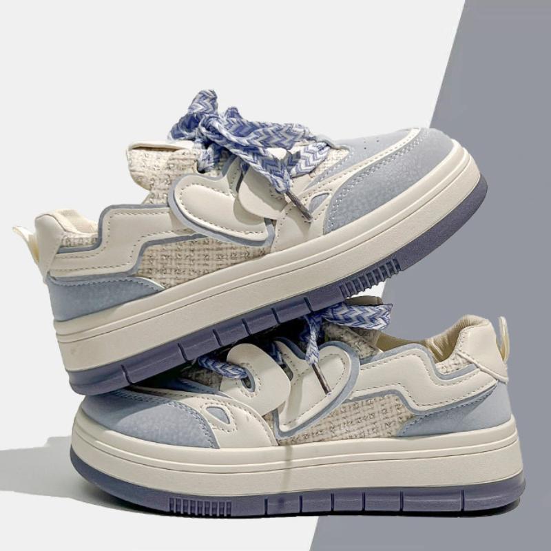 Casual Flat Bottom Board Shoes Running Women Sneakers 2024 New Color Matching All-match Shallow Mouth Womens Shoes Autumntime