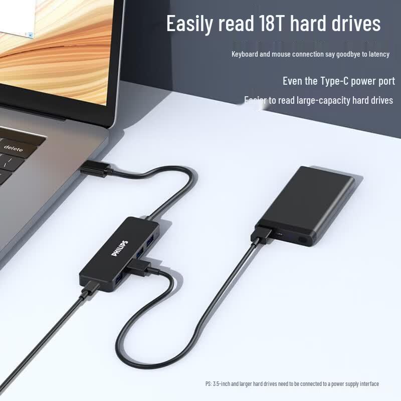 Philips 4-портовый USB 3.0 концентратор с портом питания Type-C