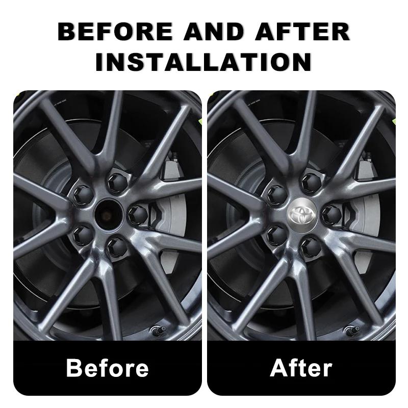 Эмблема наклейка на колпак ступицы колеса автомобиля 56 мм для Toyota C-hr Prado Rav4 Yaris Hilux Prius Avensis Corolla Camry