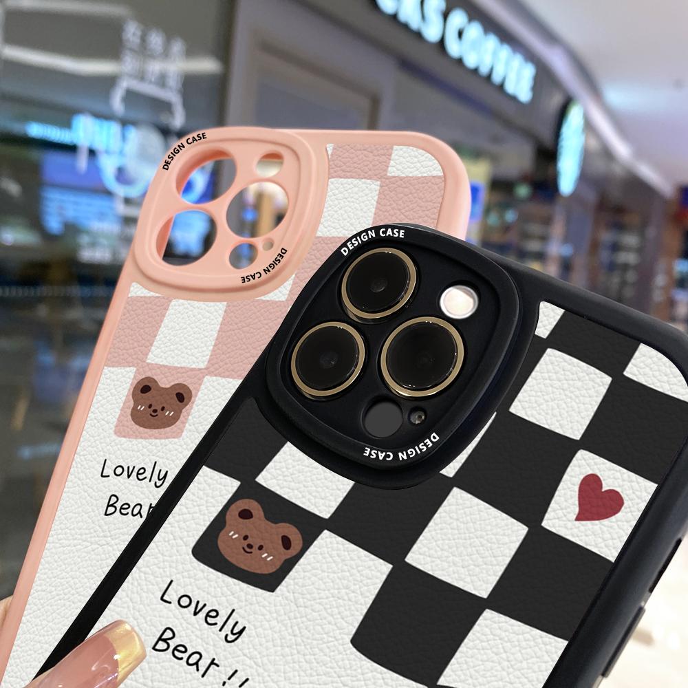 Чехол для телефона из искусственной кожи с изображением милого тонкого медведя Magic Cube для Samsung Xiaomi Poco Redmi