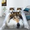 Cartoon Wolf Digital Printing Independent Website Available Polyester Quilt Cover Pillowcase Two Or Three Piece Set