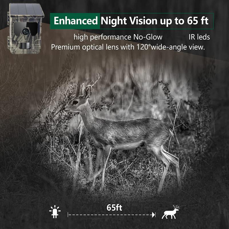 Уличная сотовая камера 4g Lte Trail, охотничья беспроводная камера, видео 30MP и 2,7k, ночное видение без свечения, активация движения, широкий угол обзора 120°