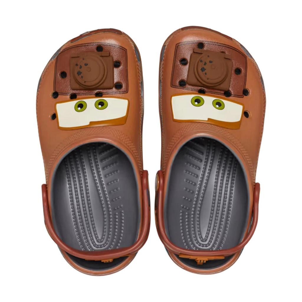 Cars x Crocs Classic Clog Детские Кроксы Mater Детские Кроссовки Коричневый Серо-Сланцевый 209376-0DA