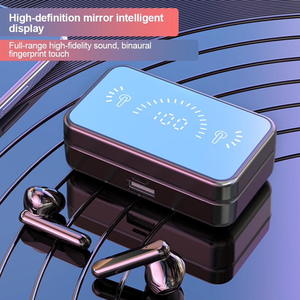 2024 Новые беспроводные наушники TWS Bluetooth 5.1, стереонаушники для спорта, водонепроницаемые, IPX7, 3500 мАч, чехол для зарядки, зеркальные наушники с микрофоном