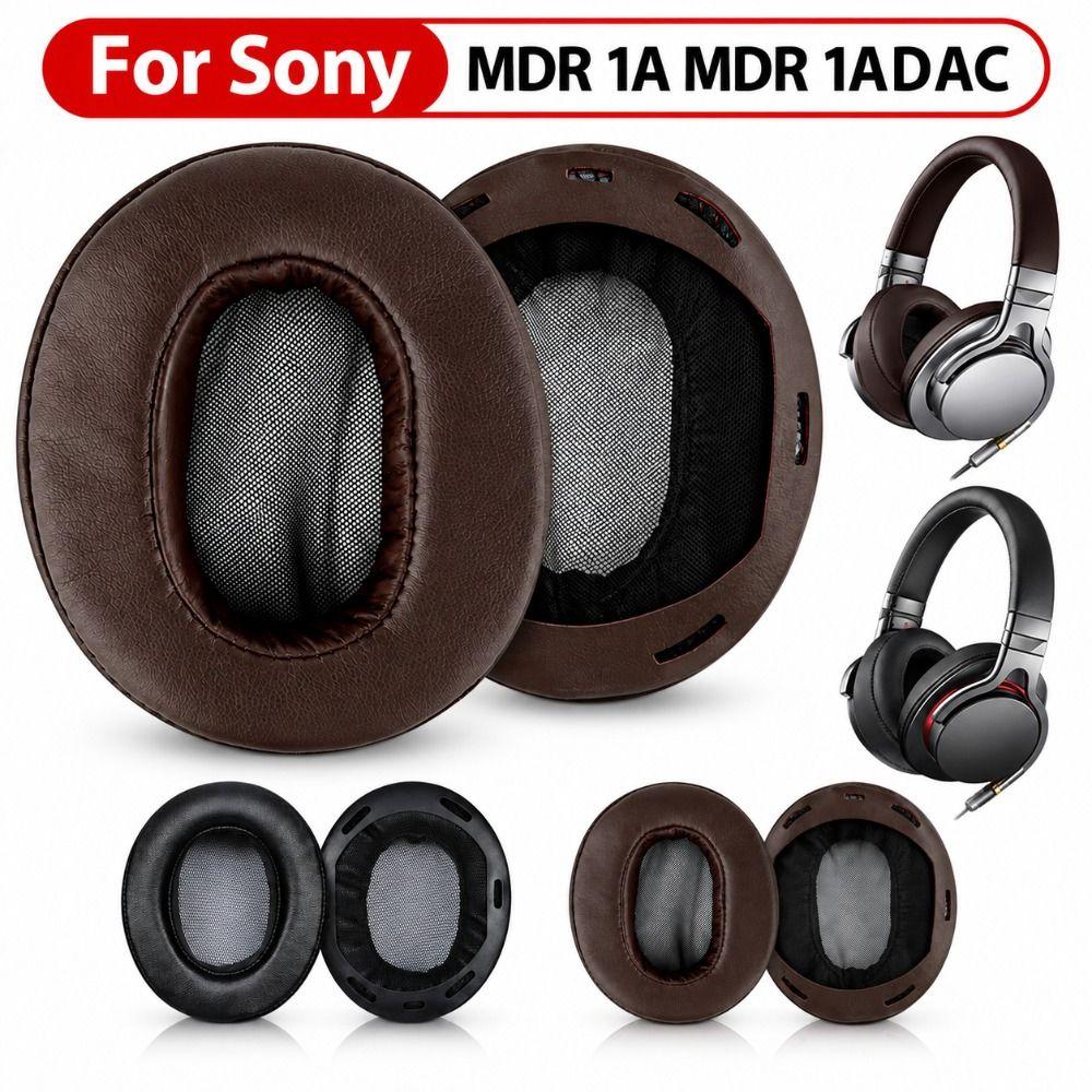 Black Headphone Ear Pads Round Earpads Cushion Cover Ear Cushions For Sony MDR 1A MDR 1ADAC