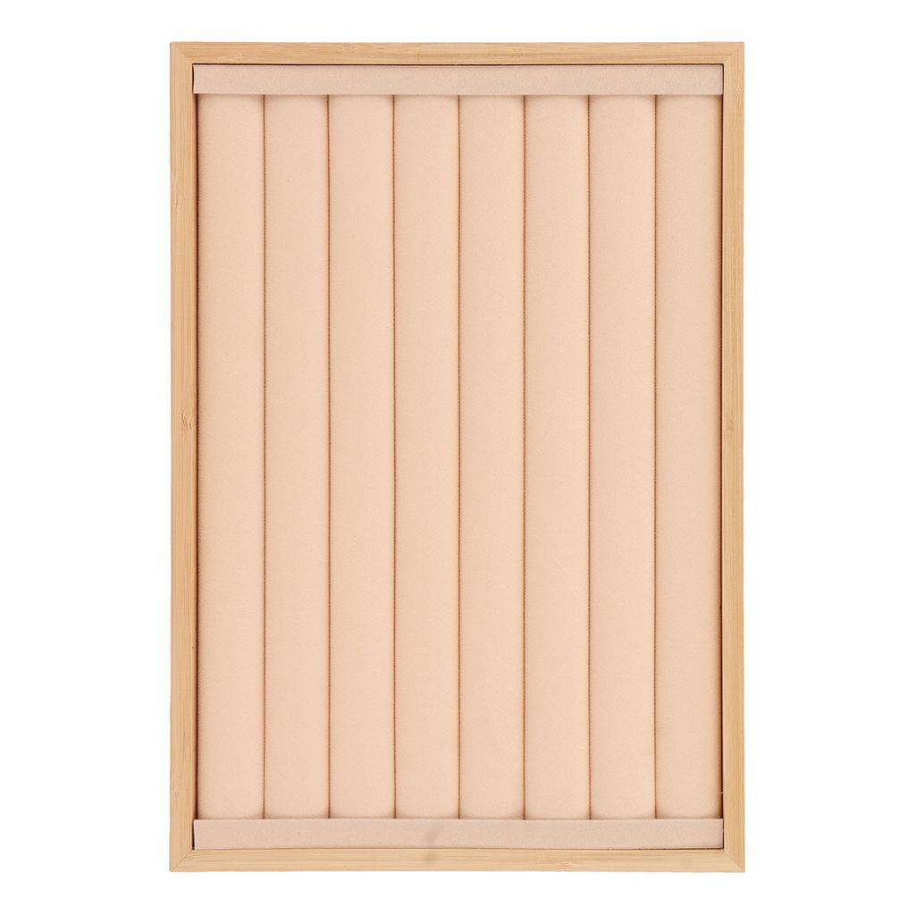 Rings Tray 7 Rows Stackable Protective Scratch Proof Lining Drawer Insert Earrings Storage Display Case Beige