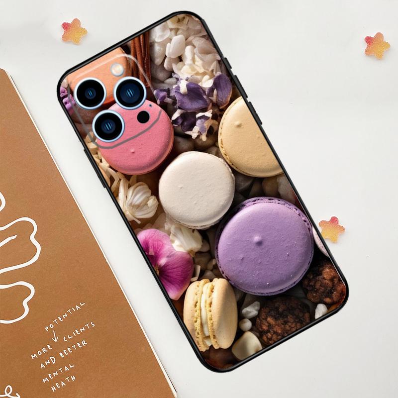 Dessert ice Cream Macaron Food Phone Case For iPhone 17 Pro Max 14 11 15 16 Pro Max 12 13 mini 16 Plus 16e 17 Air Funda