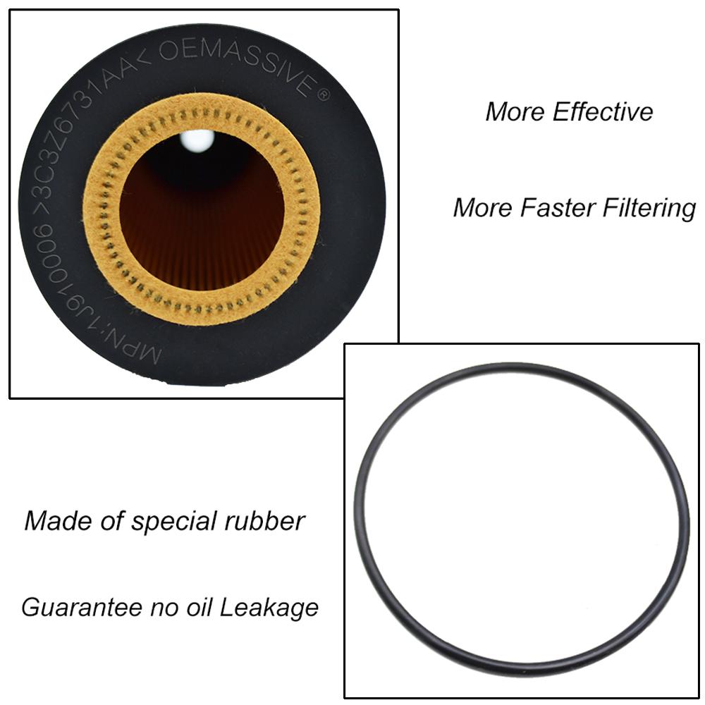 5x Engine Oil Filter 6.0L 6.4L Powerstroke Diesel 3C3Z-6731-AA For Ford E350 E450 F250 F350 F450 F550 2004 - 2007 2008 2009 2010