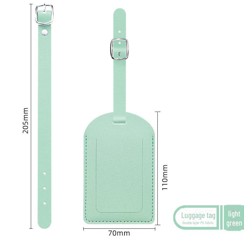 Шикарная бирка для багажа PU Li: Утолщенный, анти-потеряющийся, легкий, однотонный с логотипом