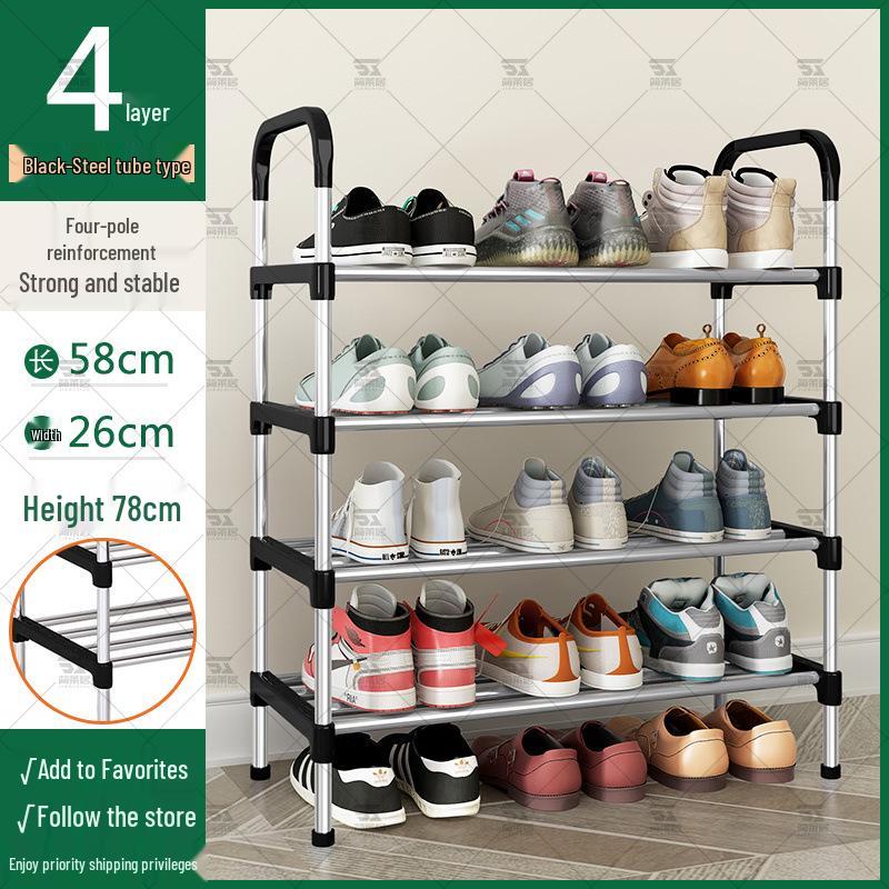 Тонкая многоярусная обувница для прихожей или общежития