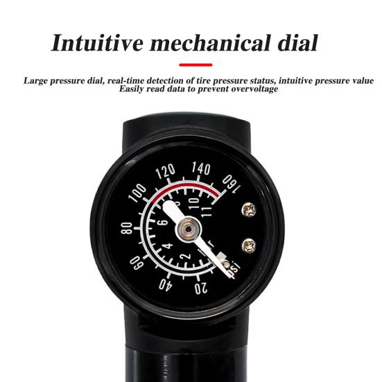 Мини-насос для велосипеда с креплением для манометра 160 фунтов на квадратный дюйм из алюминиевого сплава универсальный горный велосипед для шоссейных горных велосипедов