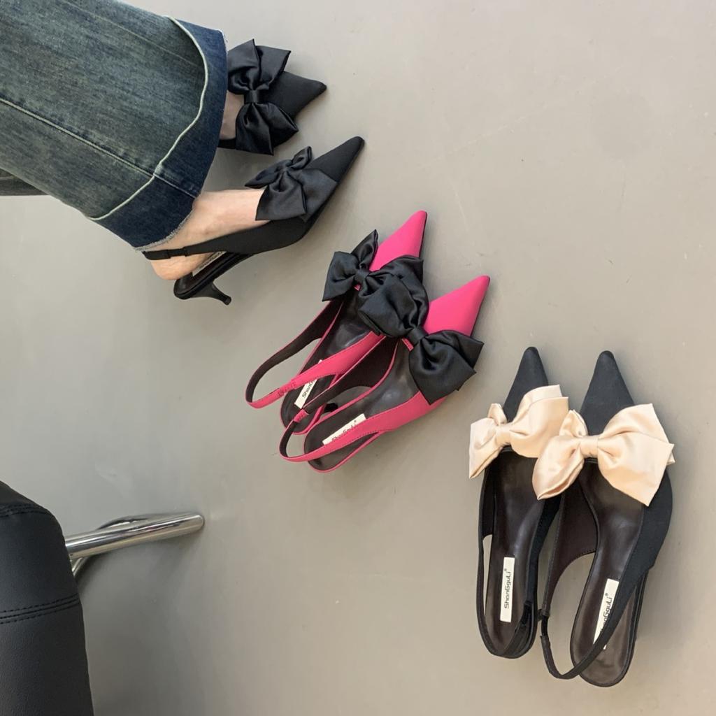 Летние французские задние пустые одинарные туфли женские туфли модные универсальные сандалии с сумкой