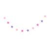 Party Star Garland Paper Pentagram Banner Bunting Hanging Ornament Home Decor (Pink & Purple)