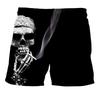 Мужские плавки с графическим принтом черепа Шорты для плавания Board Shorts Средняя посадка Streetwear
