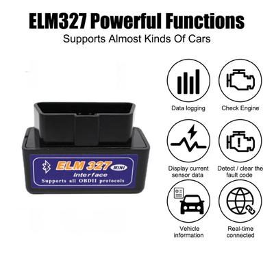 2026 Портативный Bluetooth5.1 ELM327 V2.1/V1.5 OBD2 Сканер Инструмент для диагностики автомобиля Считыватель кодов Инструмент для Android/IOS/Windows