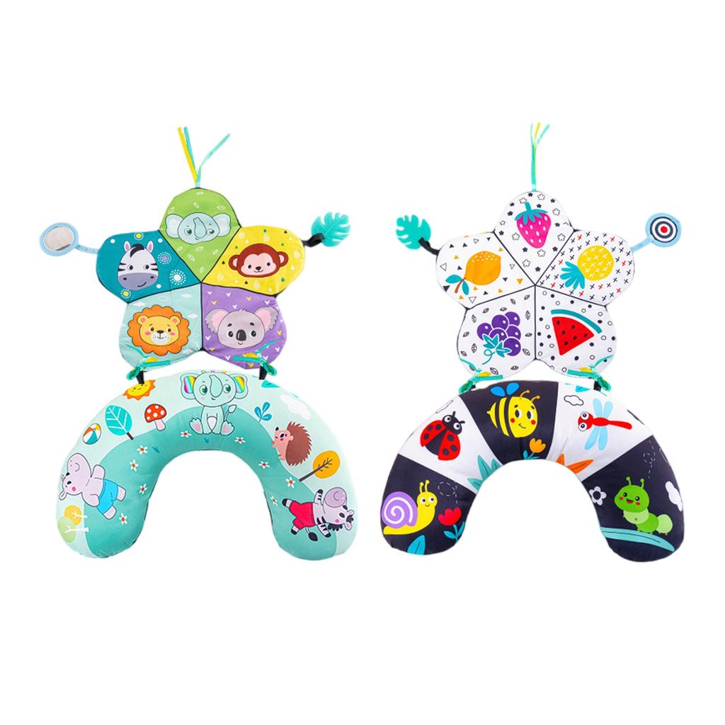 Baby Tummy Pillow, Time Training Pillow, Baby Head Raising Training Pillow, Animal Pattern, Early Education Toy.