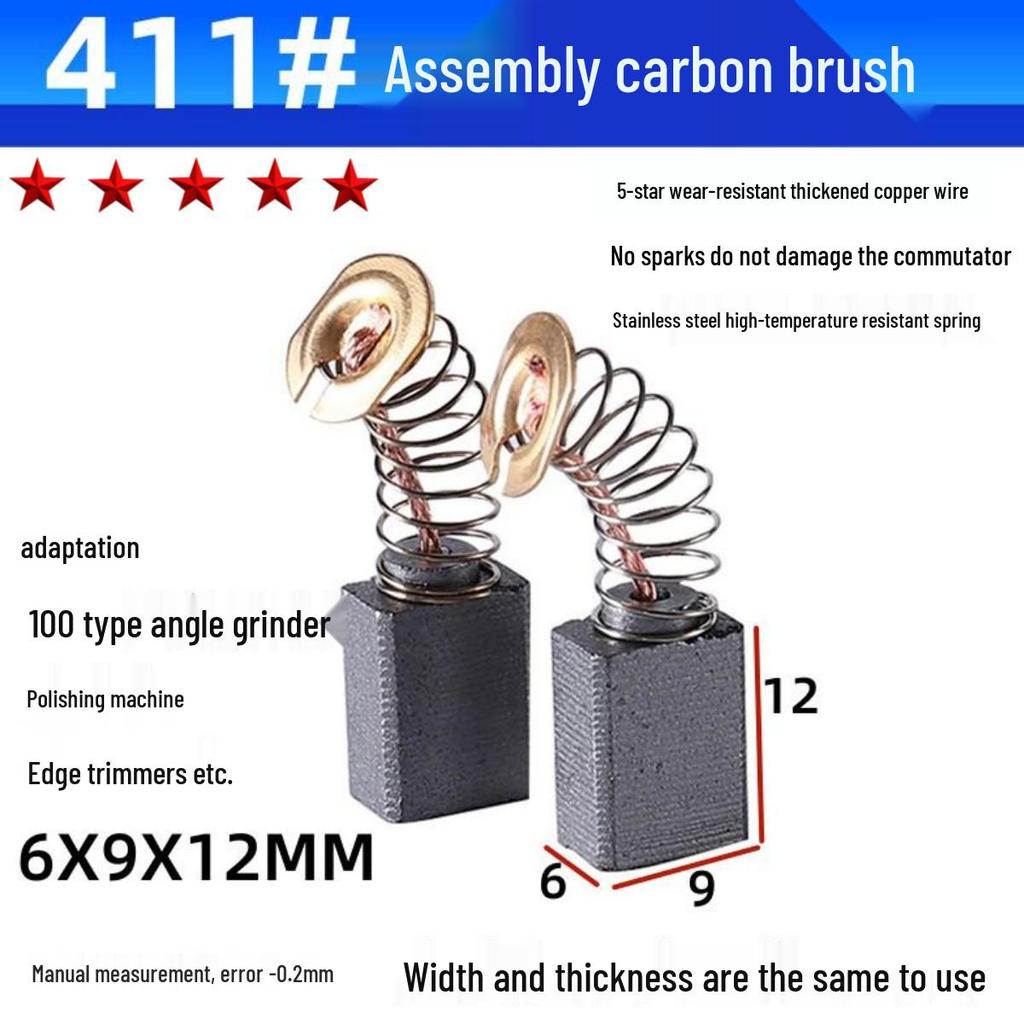 Durable Carbon Brush Set for Grinders, Drill, Hammer, Polisher, Cutter, and Picker Tools
