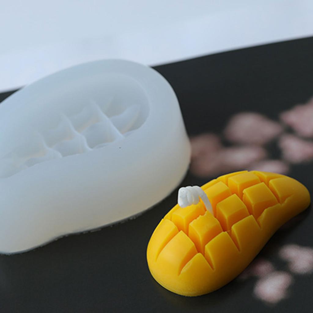 DIY Handmade Soap Making Supplies Silicone Fondant Molds Exquisite Mango-Shape Cake Decorating Candle Molds Flexible