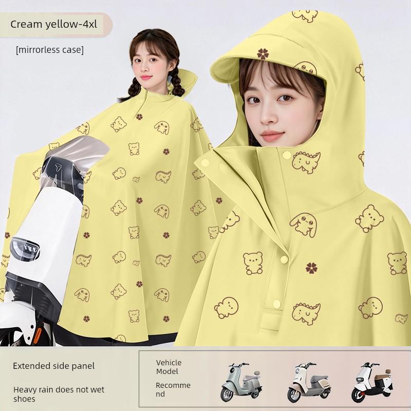 Electric Scooter Raincoat for Adults, Women's Long Full-Body Raincoat, Thickened and Enlarged for Heavy Rain, New Model for Cycling